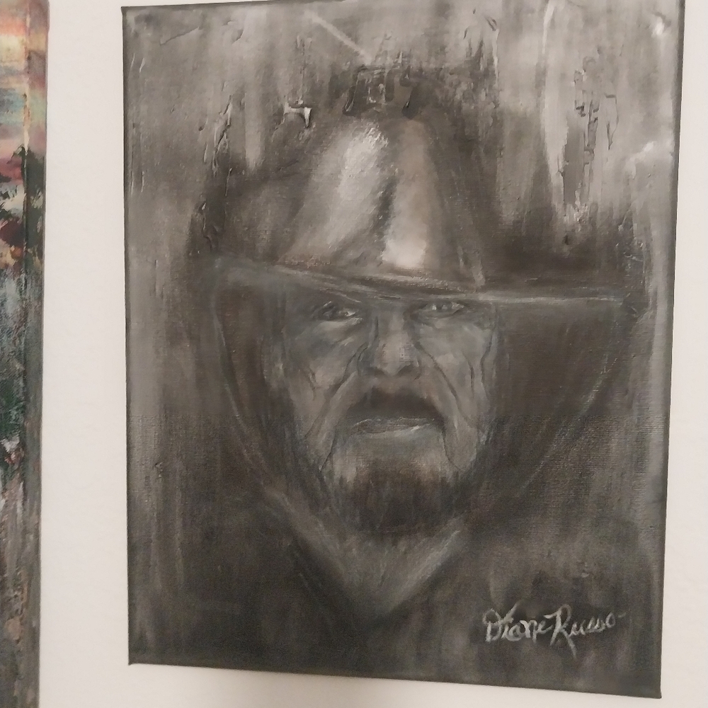 Merle Haggard ACRYLIC PAINTING.. Portrait Art...11 X 14 CANVAS.  ORIGINAL SIGNED